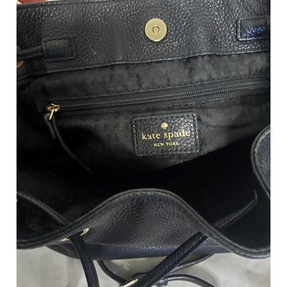 Kate Spade Womens Sinch Medium Backpack Black Leather